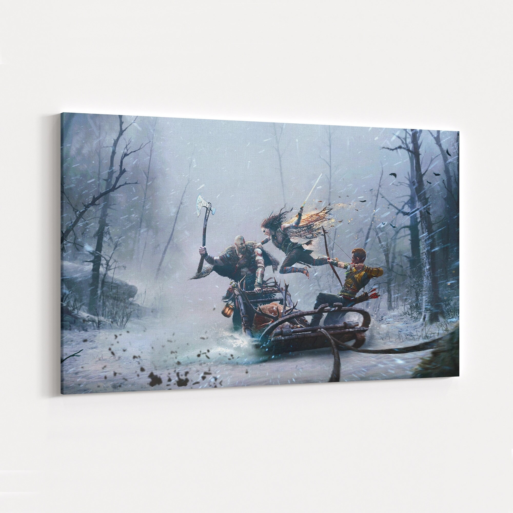 Kratos Atreus Freya Wall Art God of War Poster GOW - Etsy