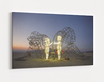 Alexander Milov Art, Burning Man Sculpture Canvas Print