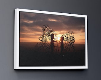 Alexander Milov Burning Man Statue Canvas Art Print