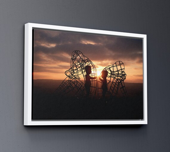 Alexander Milov Burning Man Statue Canvas Art Print