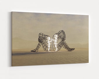 Alexander Milov Art, Two People Canvas Print, Burning Man Decor