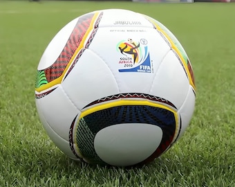 Football Jabulani, Ballon de football de la Coupe du monde de football 2010, Ballon officiel taille 5, Ballon en cuir, Sport de plein air pour enfants, Cadeau pour adulte, Sac et pompe
