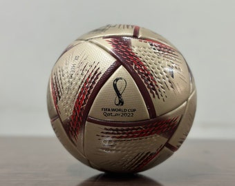 Football Alhilm, FIFA World Cup 2022, Official Ball Size 5, Soccer Ball, Leather Ball, Sports Outdoor For Kids, Unique Personalized Gift