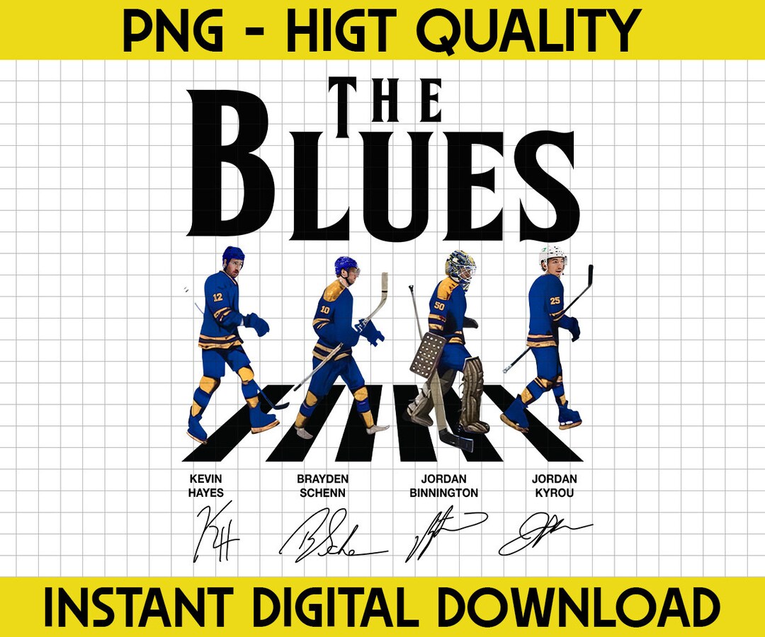 The Blues Signatures Png Download File, Blues Hockey Team Fan Png