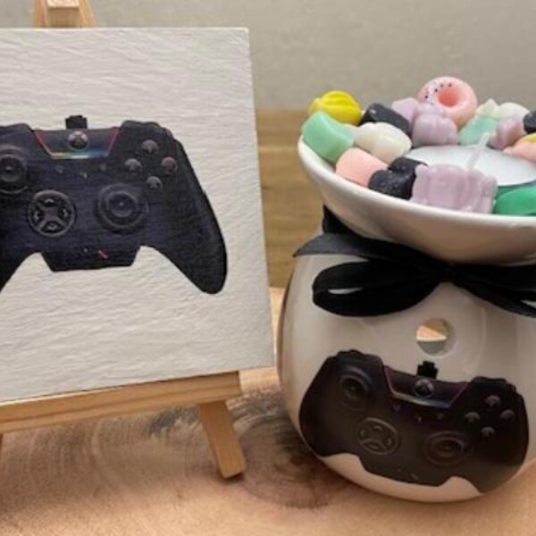 Oil burner/Wax Melter with matching slate coaster