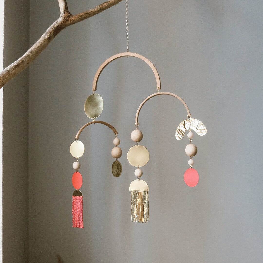 Modern Brass Mobile Ceiling Hanging Room Decor Baby Crib Gold