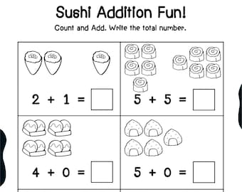 Addition Worksheets: Fun with Pictures, Sums to 10 (Printable)