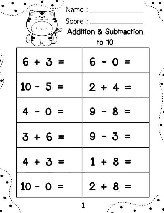 Mathematics For Kids Grade 1