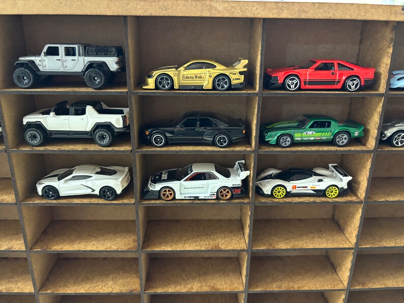 1/64 Scale Diecast Car Storage for 50 Cars Hotwheels Car Storage Gift