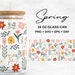 Frühlingsblumen 16 Unze Glasdose SVG | Hallo Frühling Glasdosenverpackung | Floral Glasdosen Verpackung | Dxf Dateien für Cricut