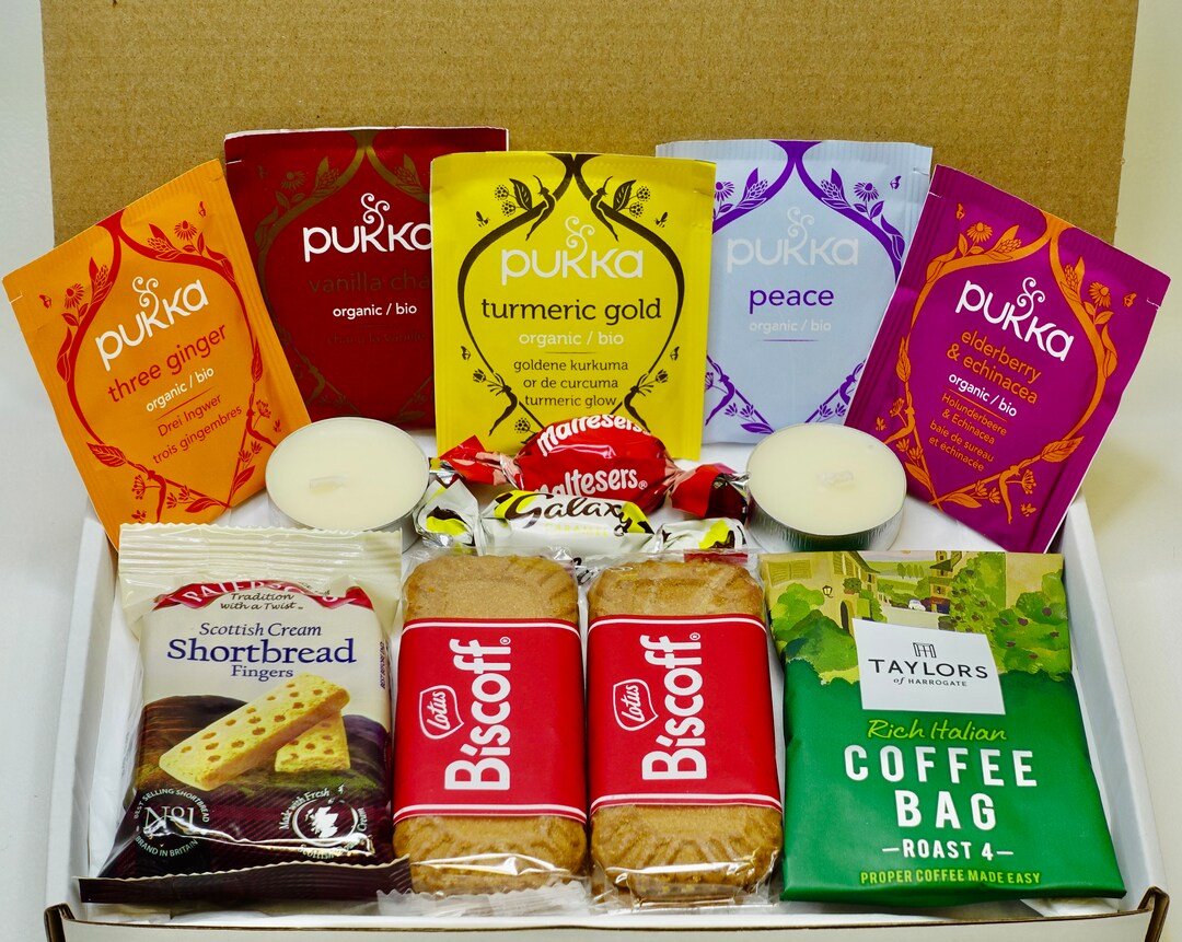 Herbal Tea Gift Set Pukka and Coffee Snacks Gift Box Etsy