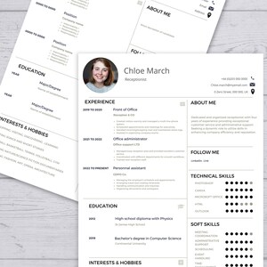 ProEdit Canva CV Template, CV Template, Resume Template, Minimal CV Professional, Elegant Resume Template, Executive Resume, Editable
