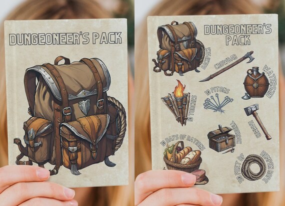 D&D Equipment Pack Cards - Posters - Dungeons and Dragons 5e