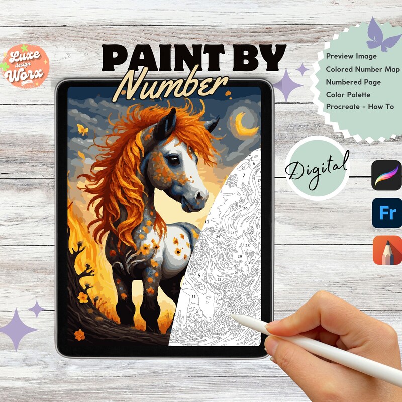 Paint by Number Horses - Etsy