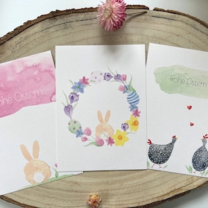 Bunte Osterkarten für Ostergrüße, Postkarten mit verschiedenen Motiven als Geschenkidee zu Ostern, Ostergeschenke als Set oder einzeln, A6 Bild 1