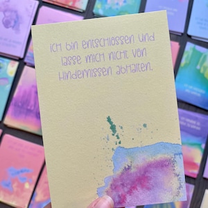 Colorful affirmation cards, inspiring mindfulness cards for self-love and motivation image 1