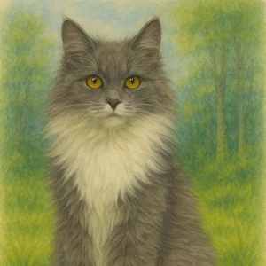 Custom Watercolor Cat Portrait • Digital Pet Art • Personalized Cat Illustration • Printable Watercolor Pet Painting