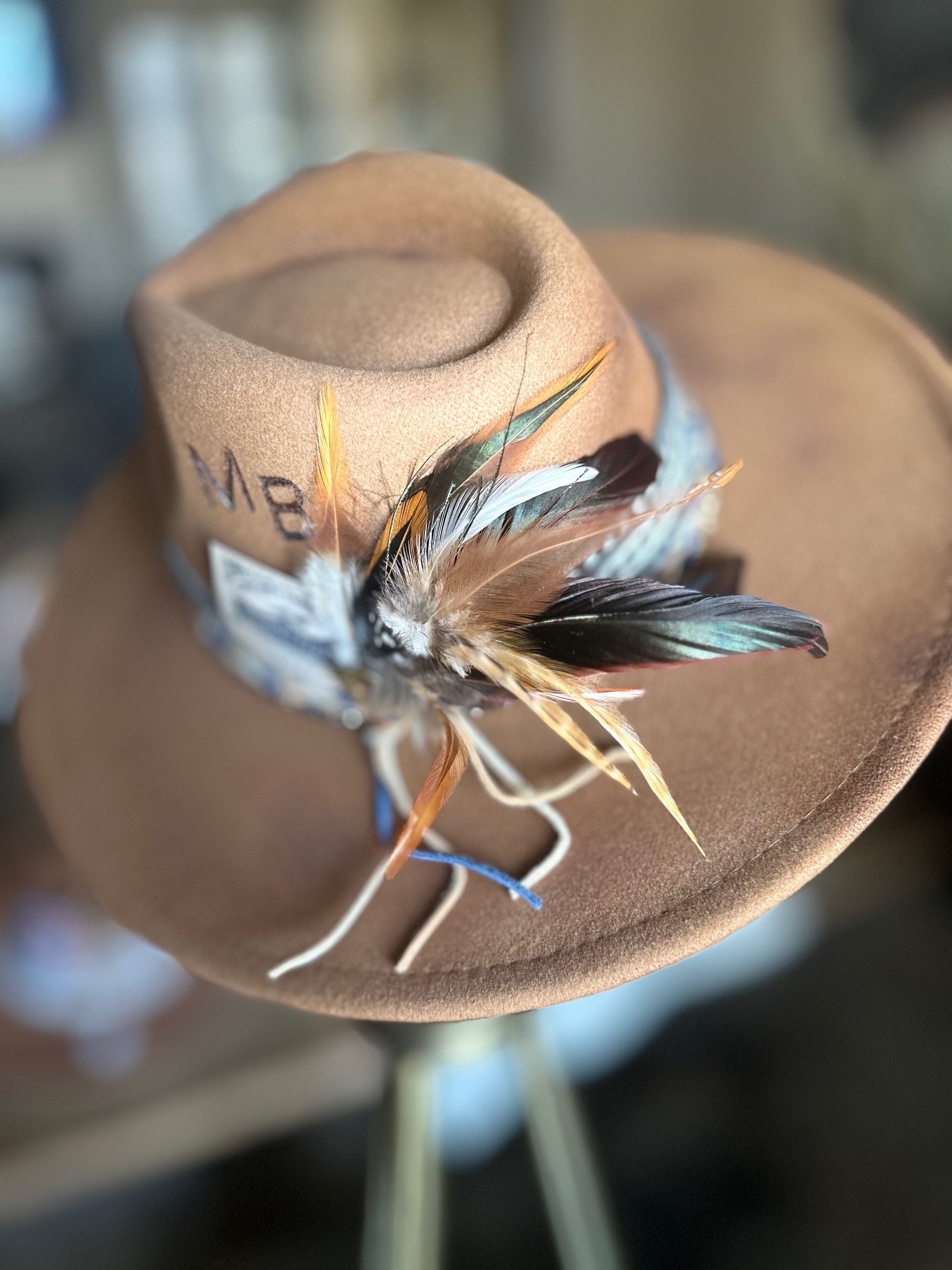 Cowboy Hat Band, Bohemian Accessories, Country Accessories, Hat  Accessories, Bohemian Style, Hat, Boho, Hatband With Pompom 