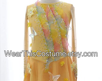 Yellow Figure Skating Dress: Customized Costume/ Ice Dance