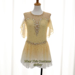 knee length dresses for ladies Gold Silver Metallic Mock Neck Skater Dress Medium main image 1