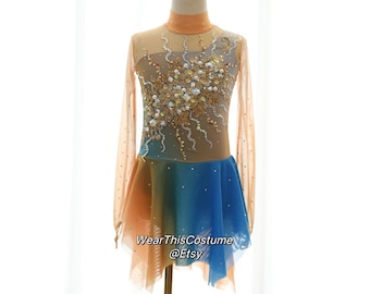Customizable Figure Skating Dress: Bespoke Ice Dance Competition Costume