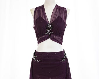 PLUM Girls Women Dance Dress/ Figure Skating Dress/ Customized Ice Dance Costume/ Ice Skating