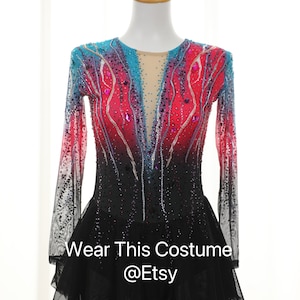 Personalisierbares Eiskunstlaufkleid: Wettbewerb Eistanzkostüm