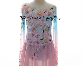 Customized dress/ Costume/ Figure skating dresses/ Ice dance/ Ice skate/ Acrobatic/ Roller skate/ Competition dress/ Bespoke/ Romantic style