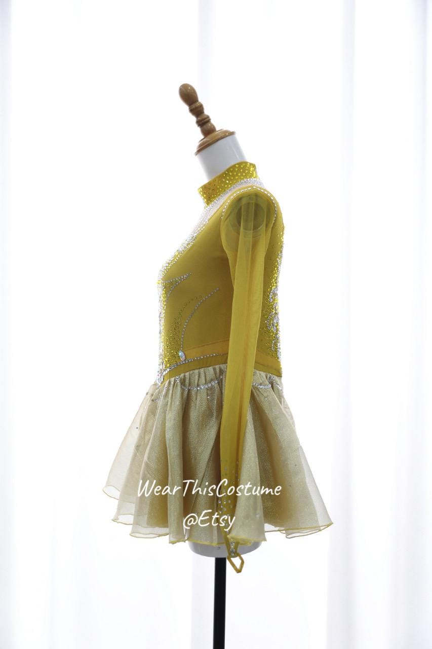Gold Figure Skating Dress: Customized Competition Costume