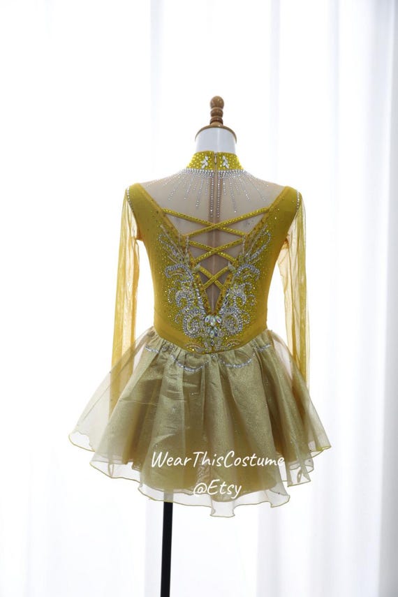 Gold Figure Skating Dress: Customized Competition Costume