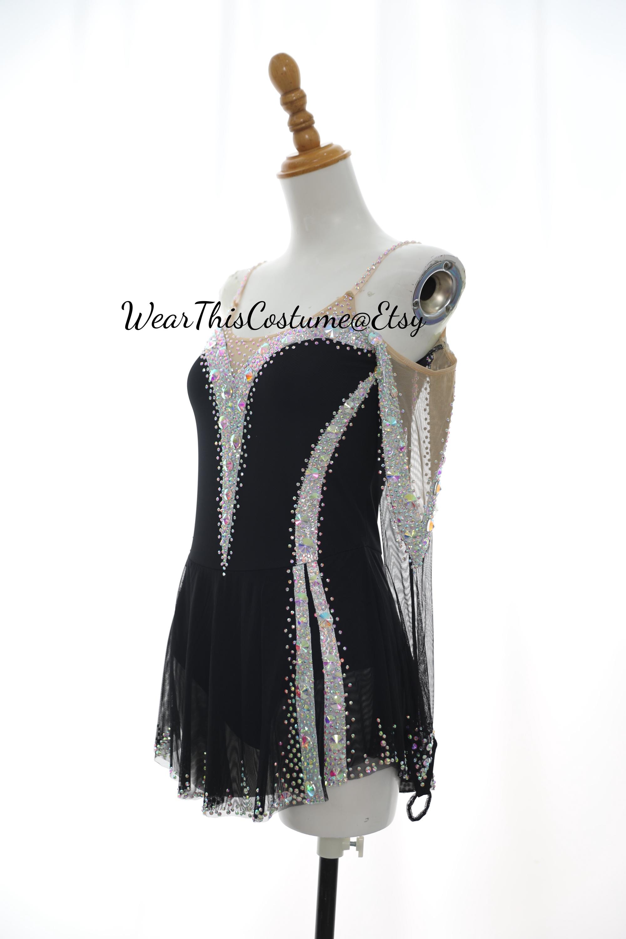 tuxedo skater dress tuxedo figure skating dress free shipping spandex custom FC1177 - Other -  Brand