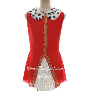 RED Skating dress/ Customized dress/ Figure skating dress/ Ice dance/ Ice skating/ Costumes/ Roller skating/ Bespoken dress/ Romantic style