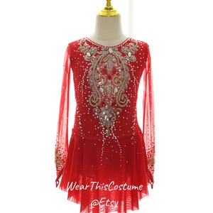 Red Customized Figure Skating Dress: Bespoke Costume