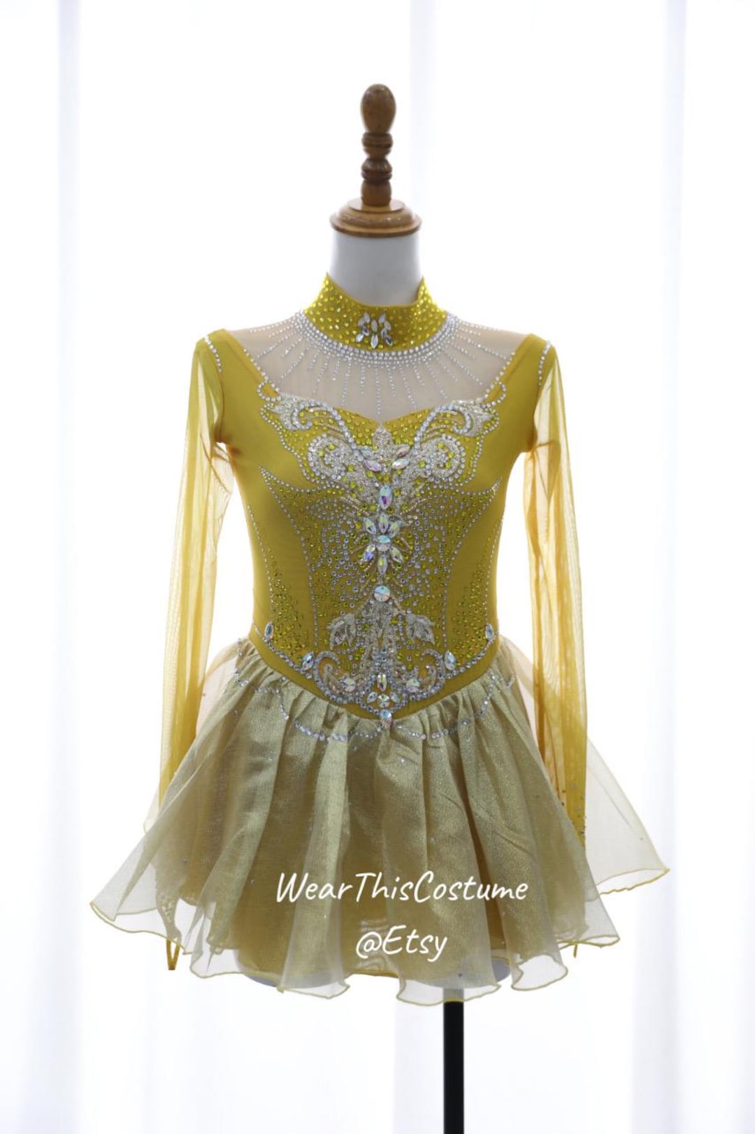 gold figure skating dresses Competition Figure Skating Dress Assymetrical Skirt Off Shoulder Black –  Boutique Step Up main image 0