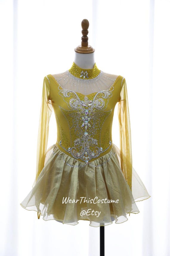 gold figure skating dresses Jerry's 582 Golden Champagne Dress