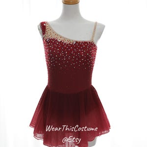 Customized Red Figure Skating Dress: Competition Costume