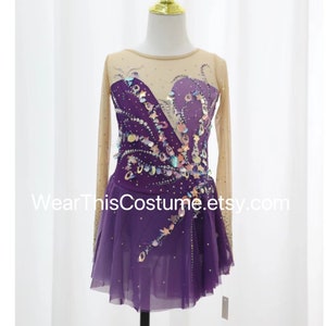 Eiskunstlaufkleid nach Maß: Violett: Turnierkostüm