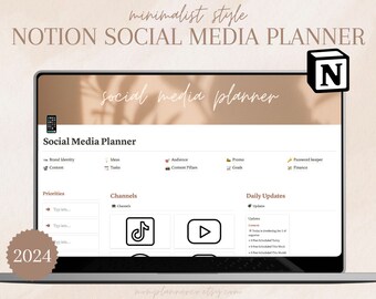 Notion Template Social Media Planner | Ultimate Content Planner | Content Calendar | Notion dashboard | Notion Social media manager Template