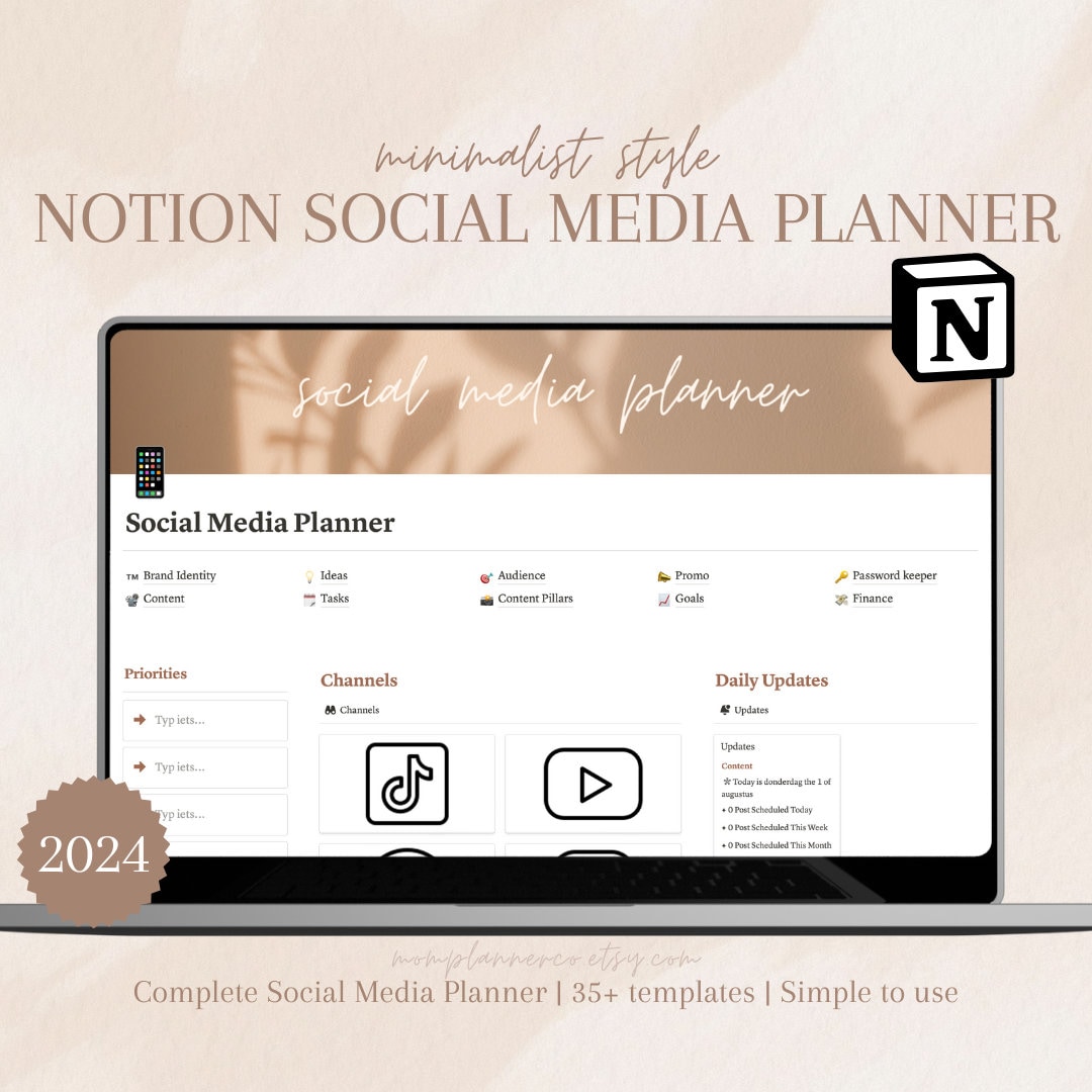 Notion Template Social Media Planner | Ultimate Content Planner ...