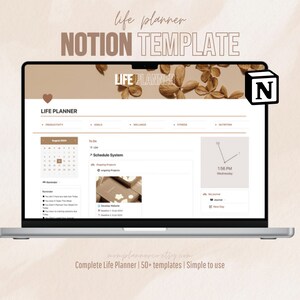 Ultimate Notion Planner Dashboard Life Planner Complete All In One Notion Template Notion Calendar ADHD Personal Planner Minimal Aesthetic