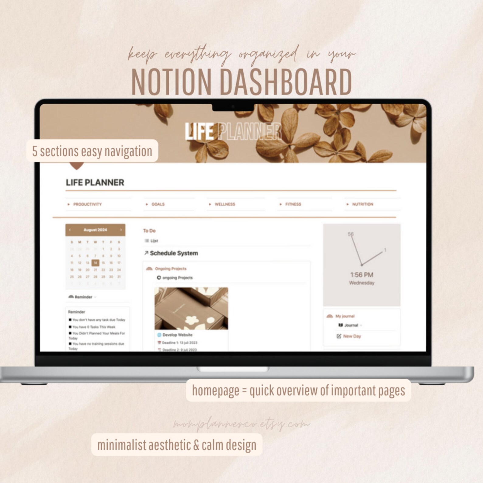 Ultimate Notion Planner Dashboard Life Planner Complete All in One ...