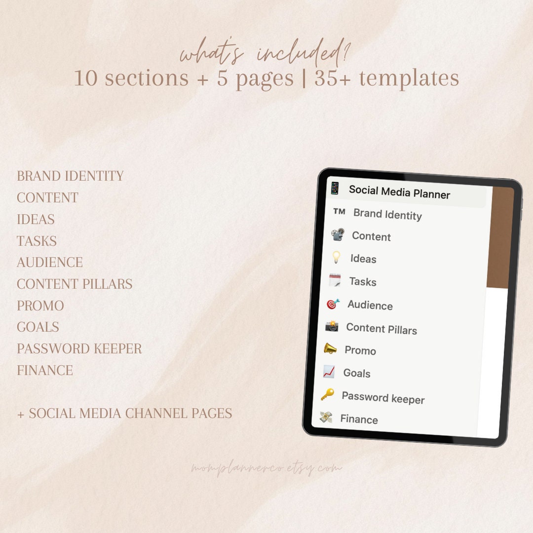 Notion Template Social Media Planner | Ultimate Content Planner ...