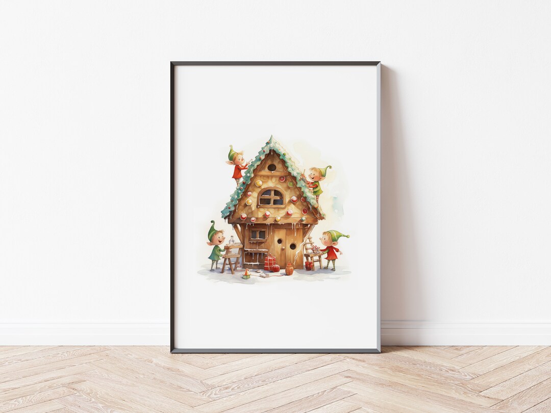 Printable Christmas Themed Wall Art Digital Download Etsy