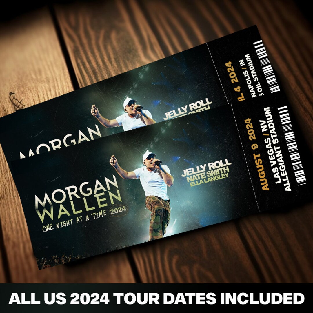 Printable Wallen Ticket One Night at A Time 2024 Tour All US
