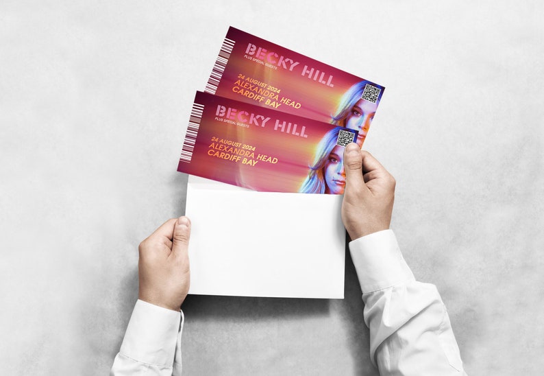 Printable Becky Hill Concert Ticket 2024 Tour All UK & Ireland Dates