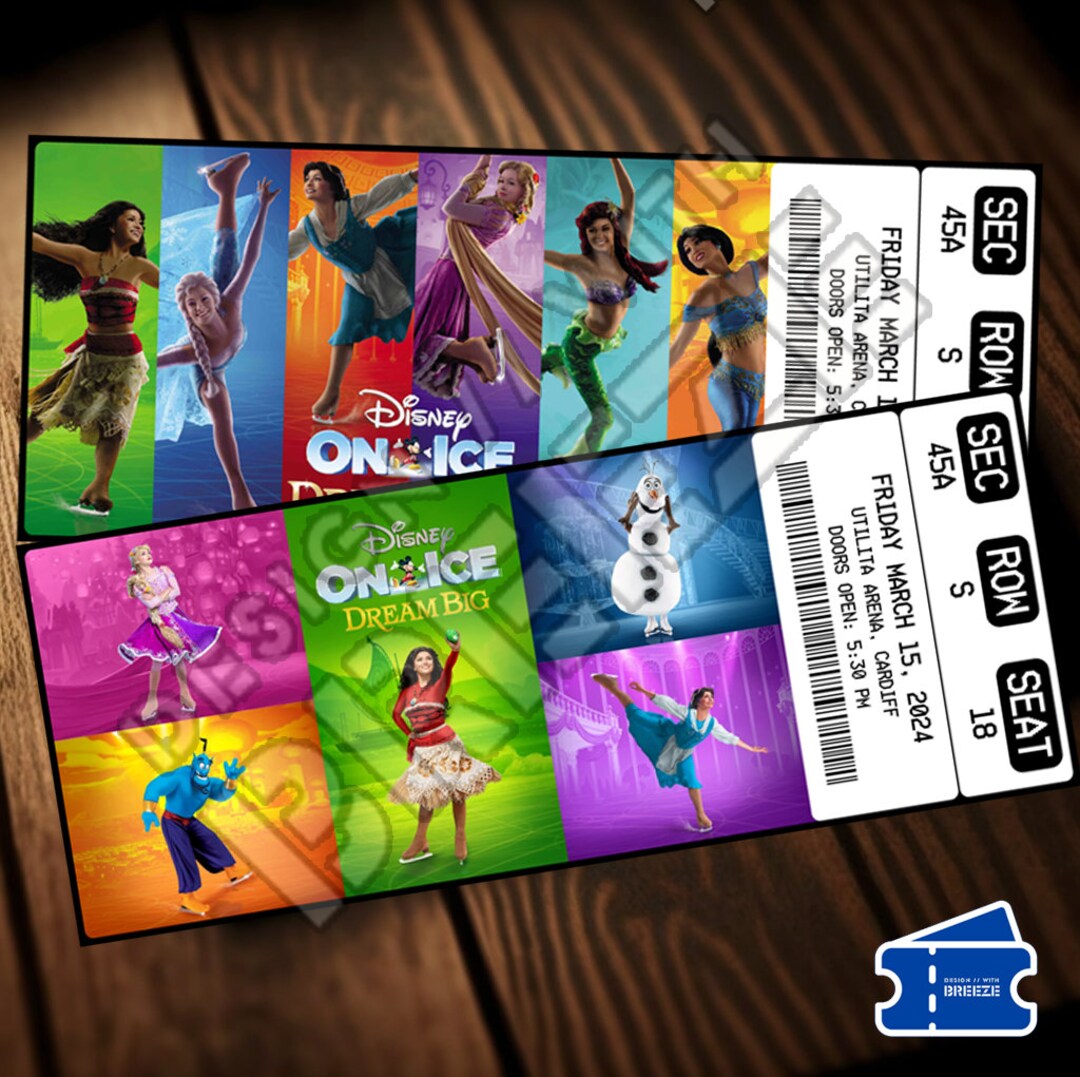 Printable Disneyland on Ice Dream Big Ticket Ice Skating Live