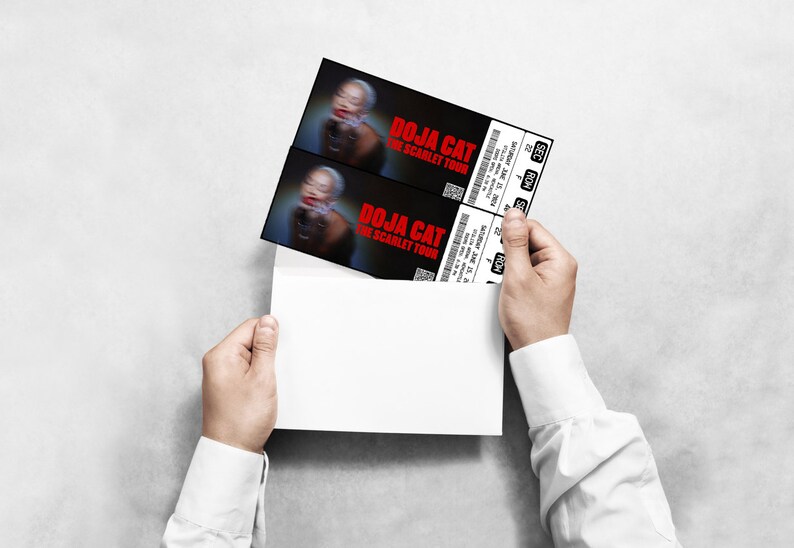 Printable Doja Cat Ticket the Scarlet Tour 2024 Music Etsy