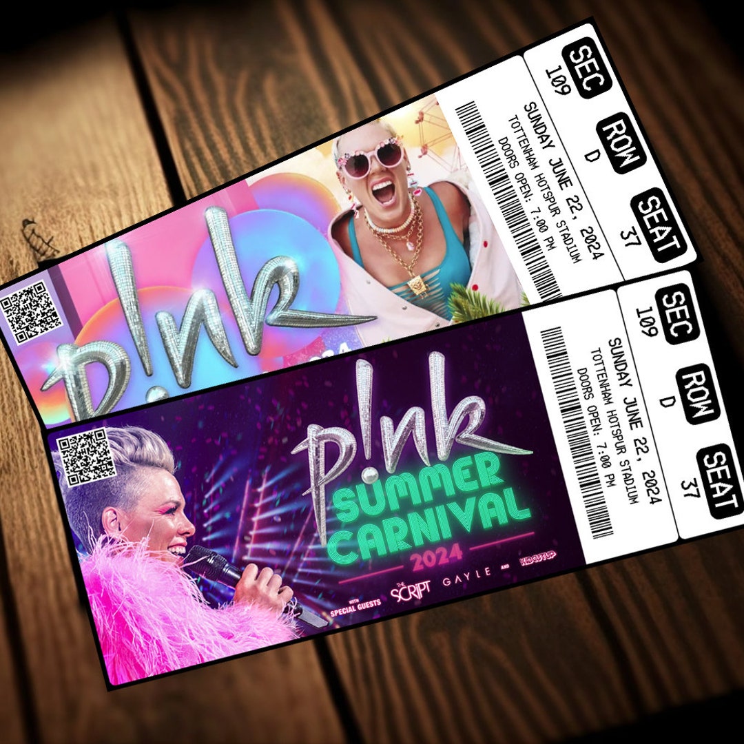 Pink Summer Carnival 2025 Tour Ticket Concert Show Pass Surprise Gift
