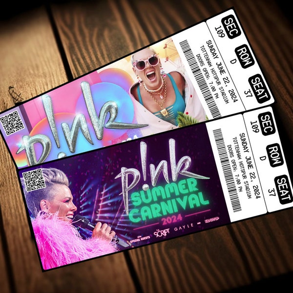 Pink Carnival Tour 2024 Etsy UK