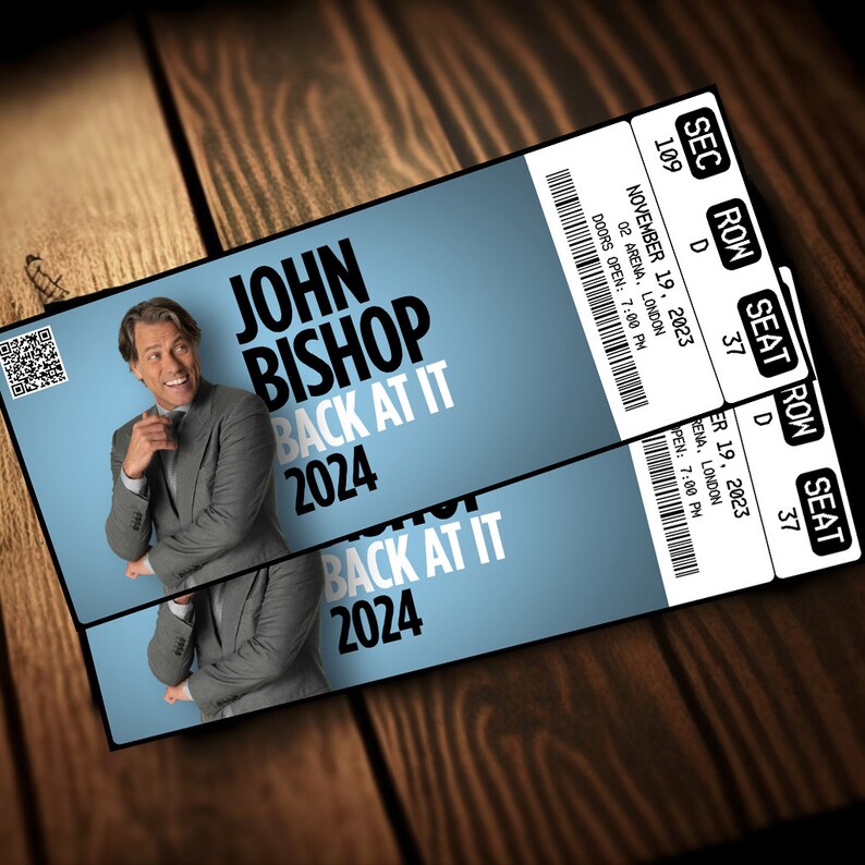 Printable John Ticket Back at It 2024 Tour Live Show Etsy